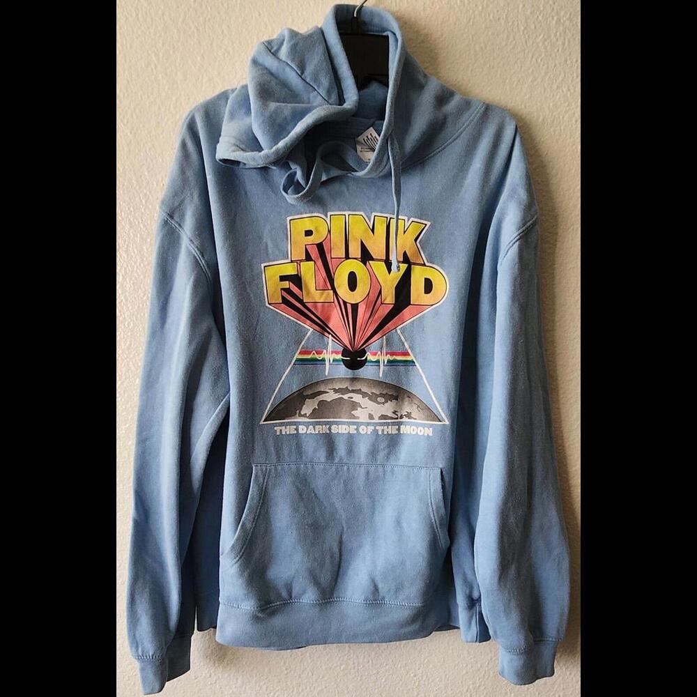 Pink Floyd The Dark Side of the Moon Men's Hoodie Blue Size Medium